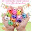 12 Pack Easter Mini Bunny Squeeze Ball Toys Stress Balls Squishy Toys for Easter Basket Stuffers Egg Fillers Party Favors Gifts