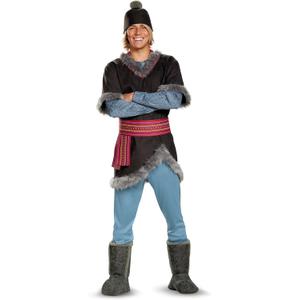 Kristoff Costume for Adults, Disney Frozen Men's Tunic with Hat, Belt and Pants and Boot Covers (XX-Large)
