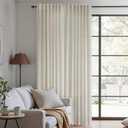 KOUFALL 60x96 Inches Long Curtains for Living Room 60 in Width Window,Sheer Linen Large Curtains,Tan Beige