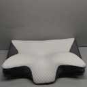 Neckhaven Pillow, Sleepluxe Support Pillow, Cervical Neck Pillow with Memory Foam, Neck Pain Relief, Sleep Enhancing Cervical Support Comfort Goose Down (Black)