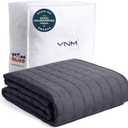 YnM 15lbs Weighted Blanket for Adults, Heavy Bed Throw Blanket with Cooling Glass Beads for All Season Use, Ideal for ~90lbs (48x72 Inches, Twin/Full, Dark Grey)