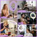 MACTREM Professional 22" Ring Light with Stand, Overhead Phone Mount