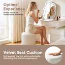 DUMOS Round Ottomans with Storage, Vanity Stool, Foot Stool, Set of 2