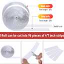 32Ft *1 Inch Hook and Loop Tape with Adhesive Back, Heavy Duty Double Sided Adhesive Strips, Strong Sticky Strips Roll for Home/Office/School/Car, White