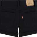 Levi's Girl's Girlfriend Fit Denim Shorty Shorts (8, Black)