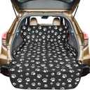 Veckle Extra Large SUV Cargo Liner for Dogs 106", Foldable Cargo Cover for Full-Size SUVs & Minivans, Waterproof Pet Trunk Mat with Bumper Flap, Non-Slip, Paw Print