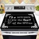 Stove Top Cover for Electric Stove 28 "x 20 ", The Kitchen Is the Heart of the Home Heat Resistant Glass Top Stove Cover Protector, Glass Cooktop Covers, Kitchen Flat Electric Stove Top Covers