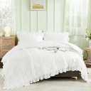 Wongs Bedding White Queen Tufted Pillow Case 90 x 90 Inch