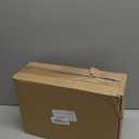 37oz Airtight Glass Square Storage Canister with Bamboo Lid Set of 4 (1100ml) Container Stackable Jar, Kitchen Canister for Pantry Noodles, Flour and Coffee beans (with Black Lable)