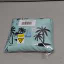 Teal Blue Mens Swim Trunks with Liner Pockets 9" Quick Dry Beach Shorts Tropical Tree Bathing Suit Swimwear, XL