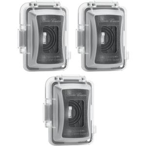 Bates- Weatherproof Electrical Outlet Cover, 3 Pack, 1-Gang, Outdoor Outlet Cover Weatherproof (Clear)