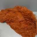 XeGe Luxury Faux Fur Throw, Burnt Orange Soft 50x60 Fluffy Blanket, Shaggy Plush Decorative Couch Throw, Cute Furry Fuzzy Blanket for Sofa Bed, Burnt Orange