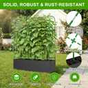 Cucumber Trellis with Grow Bag,63.8"×49.6"×16.5" Trellis for Climbing Plants Outdoor,U-Shape Reusable Metal Garden Arch Trellis with Net, for Fruit Flower Support for Pea, Grape Vine Type Plants
