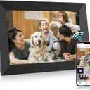 Uhale Digital Picture Frame 32GB Storage 10.1 Inch WiFi Electronic Photo Frames SD Card Slot IPS Touch Screen HD Display Auto Rotate Slideshow Share Videos Photos Instantly Send Wishes Remotely (Black)