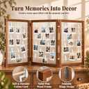 Wood Photo Hanging Boards with Clips, 36x24 2-Panel
Free-standing Photo Display Board with Vintage Farmhouse Design. Perfect for Christmas, Graduation or Any Festive Decor