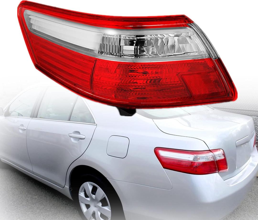 munirater 1-Pack Left Outter Piece Rear Tail Light Brake Lamp Replacement for Camry 2007 2008 2009 Driver Side