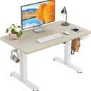 ErGear Low Height Adjustable Desk, Lifts 18.9-28.4 Inches, 35 X 20 Inches Electric Standing Desk for Kids, 4 Height Memory Settings & Storage Hooks, Home Office Computer Table & Study Desk, Natural