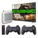 Kinhank Super Console X Pro with 65000+ Games,TV & Game System in 1 Mini Retro Game Consoles for 4K TV HD/AV Output,Compatible with 63+ Emulators,2 Wireless Game Controllers Included