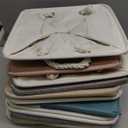 Geiserailie 6 Pcs 11 x 11 Inch Cube Storage Bins Fabric Storage Organizer Bins Foldable Cube Baskets with Sturdy Carry Handles Wicker Baskets for Home (Multicolored)