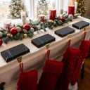 Fonder Mols Christmas Stocking Holders for Mantle, Heavy Deauty Xmas Fireplace Hanger Hooks Metal Grips Clips, Black Marble (4)