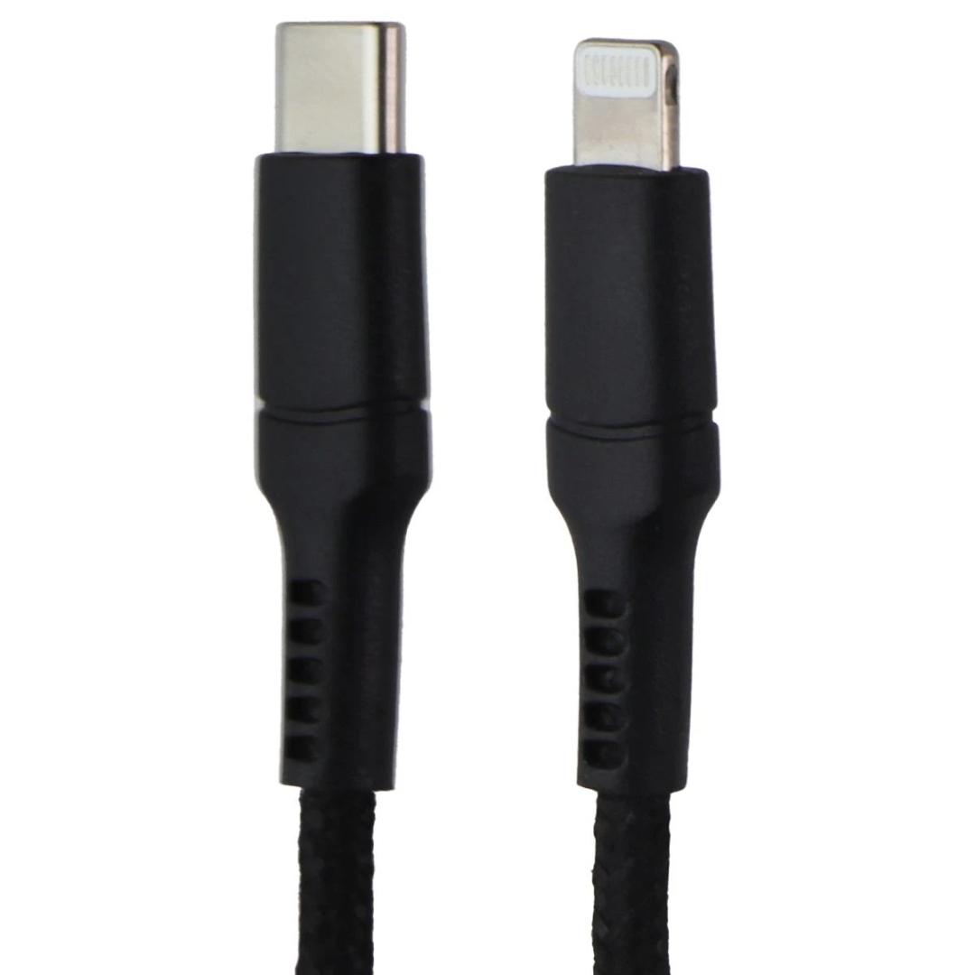 CELLCandy 10FT USB-C to 8-Pin Braided Charge & Sync Cable - Black 2 Pack