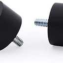 Ivilon Window Curtain Rod End Cap - 1 inch Pole. 120 to 240 Inch. Black
