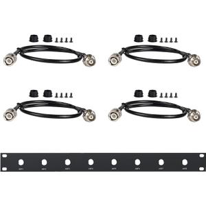 Phenyx Pro BNC Antenna Kit, Four BNC Connecting Cables 50cm/1.6FT for Front-Mounting Antennas, Compatible with Full-Rack Wireless Systems (ANTK-FR4A)