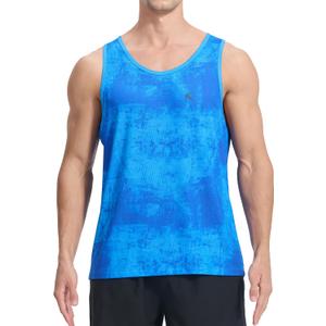 KPSUN Mens Quick Dry Sports Tank Tops Athletic Gym Bodybuilding Fitness Sleeveless Shirts for Beach Running Workout(CamoOcean 3XL)