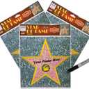 Windy City Novelties (12 Pack) Personalize Your Own Hollywood Stars of Fame Decor Kit