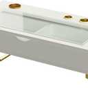 Floating Vanity Makeup Table, 31 inch Wall Mounted Desk for Bedroom Dressing Room, Vanity Shelf with Drawer, White