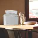Countertop Multifold Hand Paper Towel Dispenser by Oasis Creations, Single Sheet Dispensing Glossy White