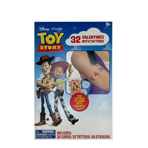 Disney Toy Story Valentine's Day Exchange Cards with Tattoos, 32 Count, 2 Pack