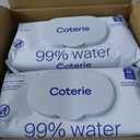 Coterie Baby Wipes + Diapers Kit, Size 1 Diapers, 12-Pack Wipes | Includes Size 1 diapers (198 ct), 12 pk (672 ct) wipes, 99% water, plant based, hypoallergenic for sensitive skin
