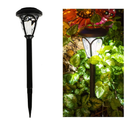 Crosslight Solar Powered Pathway Lights (1 Pack) - Outdoor LED Lights, Waterproof for Garden, Yard, Patio, Lawn, Walkway - Decorative Ground Stake Lighting | Black