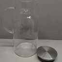 Bivvclaz 1 Gallon Glass Pitcher with Lid and Handle, Water Pitcher for Fridge, Glass Carafe for Hot/Cold Water, Large Iced Tea Jug for Coffee, Juice and Homemade Beverage