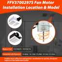FFV3700297S Bathroom Fan Motor Compatible with Panasonic Exhaust Fan Assembly FV-08VQ3 FV-11VQ3 FV11VH2 FV11VHL2 FV-LP003 Quiet Ventilation Fans Motor Replacement Parts FFV3700175S 120 Volts 1750 RPM