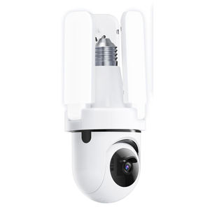 FOSCAM Light Bulb Camera, 3K Auto Tracking 360° PTZ Security Cameras Wireless Outdoor Indoor, Dimmable LED Bulb, Color Night Vision, Motion Detection, Auto Cruise, Works w/Alexa/Google Assistant