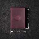 Air Tag Holder - Handmade Leather Passport Holder, Multi-functional Wallet, Vintage Crazy Horse Leather ID & Card Case  Premium Travel Document Organizer & Orange