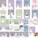 Nuanchu 80 Pcs Snowman Christmas Cards Bulk 4 x 6'' Winter Holiday Postcards Blank Christmas Greeting Cards Happy Holiday Cards for Friends Relatives, 20 Designs