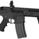 Full Auto SBR CO2-Powered BB Air Gun with Dual Action Capability (Black)