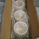 JUXYES Pack of 3 Ceramic Silverware Holder For Party Table, White Cutlery Holder Holder With Golden Metal Bracket, Small Flatware Caddy Organizer Utensil Holder Organizer for Kitchen Dining Tables