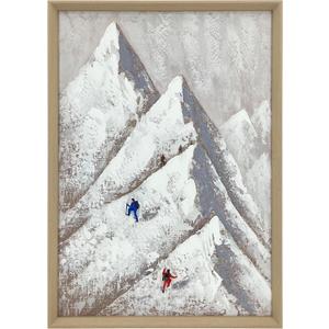 Snow Mountaineering 3D Textured Framed Hand-Painted Wall Art 19.7x27.6Inch