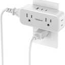 Surge Protector Outlet Extender, TESSAN Multi Plug Splitter with 4 Electrical Outlets 3 USB Blocks(2 USB C), Flat Multiple Wall Plug Expander for Bathroom Home Office Dorm Room Essentials