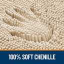OLANLY Bathroom Rugs 36x24, Extra Soft Absorbent Chenille Bath Rugs, Rubber Backing Quick Dry, Machine Washable Bath Mats for Bathroom Floor, Tub and Shower, Home Decor Accessories, Beige