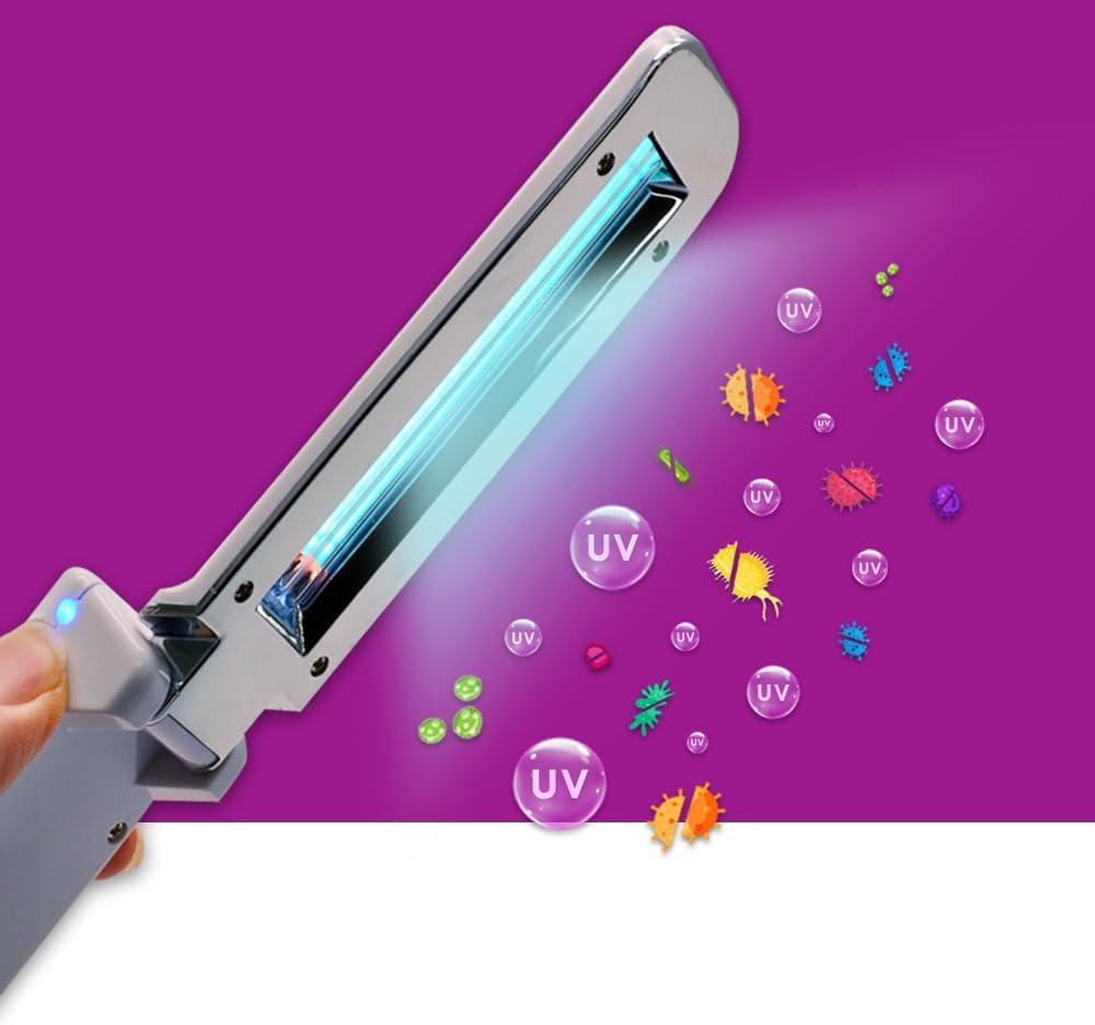 UV Light Sanitizer & Ultraviolet Disinfection Device (Portable UV-C Cleaner for Home, Car, Bathroom | Foldable UVC Disinfection Bulb | Kill 99% of Germs, Bacteria, Viruses | USA)