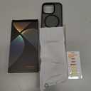 TORRAS Stronger Magnetic for iPhone 14 Pro Case, 12 FT Military Grade Drop Tested, Compatible with MagSafe, Slim Protective Matte Silicone for iPhone 14 Pro Phone Case, Translucent Back/Black Edge