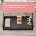 Small Animal Playpen with Waterproof Mat,Guinea Pig Cages,49.2x24.6x12.2inch C&C Cage for Hamster, Bunny, Hedgehog, Chinchilla, Ferret, Indoor Outdoor Portable Metal Wire Yard Fence,Metal Pet Panels-12pcs