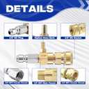JOEJET Downstream Injector for Pressure Washer, Fixed Chemical Injector Kit with 3/8 Inch Quick Connect, 10 Ft Siphon Hose, 3-5 GPM