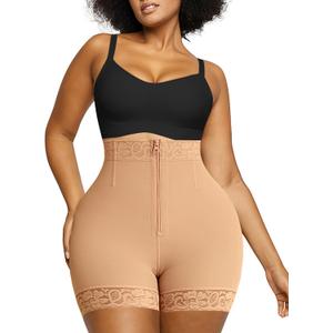 SHAPELLX Tummy Control Shorts Butt Lifting Shapewear For Women Comfortable Underwear High Waist Plus Size(Beige, 4X-large)
