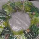 Multi-Textured Moss Art 16-inch Wreath | Layered Green Textures with Winter Accents & Rope Decoration | No-Maintenance (Multi-Textured Moss Blend)